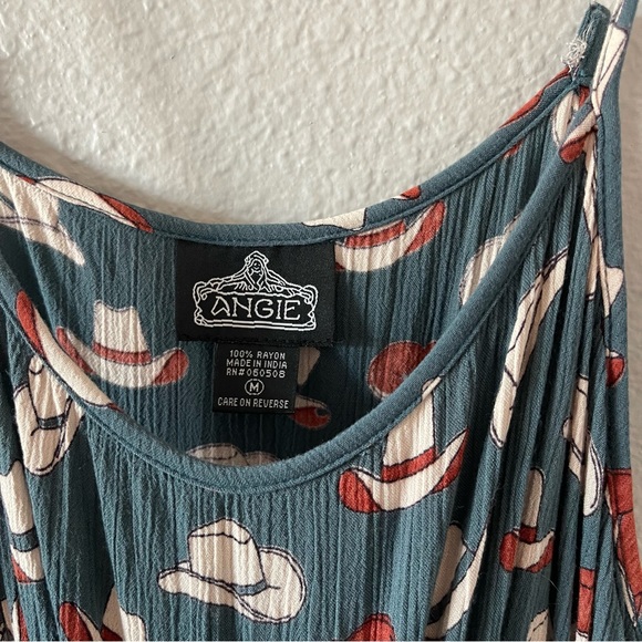 Angie Cowgirl Hat Cowboy Western Dress Spaghetti Strap Boho Festival Size Medium - Picture 5 of 6